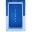 Килимок суперпоглинаючий у ванну Stenson 60x40 см прямокутний сіро-синій (26272) - мініатюра 2