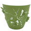 Горшок для цветов Alyaplastik 3D, 1.4 л, темно-зеленый (ALY102d.green) - миниатюра 1