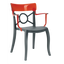 Крісло Papatya Opera-K, сидіння антрацит, верх прозоро-червоний (288866) - мініатюра 1