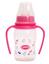 Пляшечка для годування Lindo, вигнута з ручками, 125 мл, рожевий (Li 146 роз) - мініатюра 1