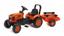 Трактор Falk Kubota 2065AB, на педалях с прицепом, оранжевый (2065AB) - миниатюра 1