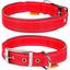 Ошейник для собак Dog Extremе, нейлоновый, двойной, со светоотражающей вставкой, 27-35х1,5 см, красный - миниатюра 3