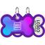 Адресник для собак и кошек Waudog Smart ID с QR паспортом Градиент фиолетовый 4х2.8 см - миниатюра 1