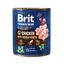 Беззерновий вологий корм для собак Brit Premium, з куркою і курячими сердечками, 800 г - мініатюра 1