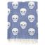 Полотенце Lotus Home Pestemal Skull 160х90, синий с белым (svt-2000022305860) - миниатюра 1