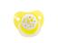 Пустушка силіконова Baby Team, ортодонтична, 0-6 міс., жовтий (3001_звезды) - мініатюра 1