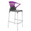 Барное кресло Papatya Ego-K, антрацит с фиолетовым (429696) - миниатюра 1