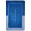 Коврик суперпоглащающий в ванную Stenson 80x50 см прямоугольный серо-темно-синий (26279) - миниатюра 2