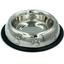 Миска для собак Lucky Star Belly, нековзна, з тисненням, 23 см, 1,38 л, сріблястий (SWT 2305-5) - мініатюра 1