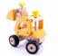 Машинка деревянная Goki Экскаватор, желтый, 28 см (55962G) - миниатюра 2