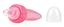 Силіконовий ніблер Nuby Easy Squeezy, з захисним ковпачком, рожевий (5577pnk) - мініатюра 1