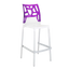 Барний стілець Papatya Ego-Rock, білий з фіолетовим (431934) - мініатюра 1