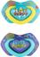 Силиконовая симметричная пустышка Canpol babies Neon Love, 6-18 мес., 2 шт., голубой (22/653_blu) - миниатюра 1