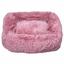 Лежак плюшевий для тварин Milord Ponchik, прямокутний, розмір S, рожевий (VR02//0377) - мініатюра 1