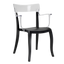 Крісло Papatya Hera-K, чорний з білим (4820150080327) - мініатюра 1