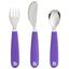 Набор Munchkin Splash: ложка, вилка и нож, фиолетовый (012110.04) - миниатюра 1