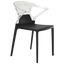 Кресло Papatya Ego-K, черное сиденье, верх прозрачный (290715) - миниатюра 1