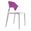 Стілець Papatya Ego-S, біле сидіння, верх прозоро-пурпурний (390637) - мініатюра 1