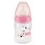 Бутылочка для кормления NUK First Choice Plus Жираф, c силиконовой соской, 150 мл, розовый (3952399) - миниатюра 1