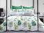 Комплект постельного белья Ecotton, евростандарт, сатин, белый с зеленым (23740) - миниатюра 1