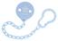 Цепочка для пустышки Canpol babies Pastelove, голубой (10/890) - миниатюра 1