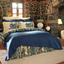 Набор постельное белье с покрывалом Karaca Home Ornella Indigo, евро, индиго, 7 предметов (svt-2000022316569) - миниатюра 1