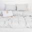 Комплект постельного белья MirSon Natural Linen Winter flower лен полуторный евро белый (2200008249199) - миниатюра 7