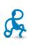 Игрушка-прорезыватель Matchstick Monkey Танцующая Обезьянка, 14 см, синяя (MM-DMT-002) - миниатюра 2