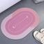 Коврик суперпоглащающий в ванную Stenson 60x40 см овальный розовый (26255) - миниатюра 3