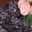 Скатерть MirSon Рогожа №216 Black flowers, 130x100 см - миниатюра 2