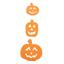 Набір наліпок Yes! Fun Halloween Кумедні гарбузи, 12 шт. (974475) - мініатюра 1