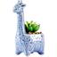 Горщик зі штучною рослиною МВМ My Home Жираф, 15,5 см, блакитний (DH-FLOWERS-20 GREEN/BLUE) - мініатюра 1