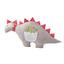 Подушка-іграшка Papaella Динозавр, розмір 95х43 см, колір горошок червоний/сірий (08-73541) - мініатюра 1