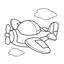 Раскраска для малышей Книжковий хмарочос Самолет - миниатюра 2