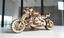 Механічний 3D Пазл Ukrainian Gears Мотоцикл Scrambler UGR-10, з коляскою, 380 елементів (70137) - мініатюра 13
