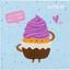 Стікери з клейкою смужкою Kite Sweet muffin набір (K22-477) - мініатюра 1