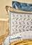 Набор постельное белье с покрывалом и пледом Karaca Home Maryam petrol 2020-1, евро, голубой, 8 предметов (svt-2000022231145) - миниатюра 2