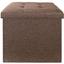 Пуф для хранения МВМ My Home текстильный, 380х380х380 мм, коричневый (TH-03 BROWN) - миниатюра 1