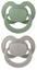 Пустушка силіконова Baby-Nova з кільцем, ортодонтична, 6-18 міс., зелений із сірим, 2шт (3962029) - мініатюра 1