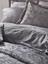 Комплект постельного белья Dantela Vita Nilda с вышивкой и жаккардовым покрывалом евро антрацит (svt-2000022312400) - миниатюра 2