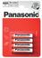 Батарейки мізинчикові Panasonic 1,5 V ААА Red Zink R03 Zink-Carbon, 4 шт. (R03REL/4BPR) - мініатюра 1