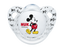 Силиконовая пустышка Nuk Trendline Disney Mickey, ортодонтическая, 6-18 мес., 2 шт., серый с белым (10176213) - миниатюра 2