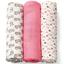 Многоразовые пеленки BabyOno, бамбуковое волокно, 70х70 см, розовый с белым, 3 шт. (397/01) - миниатюра 1