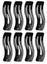 Набір металевих затискачів для волосся Titania Wave Small, 8 шт., чорний (7882 B) - мініатюра 1