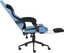 Геймерське крісло GT Racer чорне зі світло-синім (X-2324 Fabric Light Blue/Black Suede) - мініатюра 4