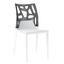 Стул Papatya Ego-Rock, белое сиденье, верх прозрачно-дымчатый (388931) - миниатюра 1