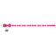 Нашийник для собак Waudog Glamour Зірочка, шкіряний, світловідбивний, світлонакопичуючий, з QR паспортом, XL, 46-60х3,5 см, рожевий - мініатюра 2