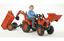 Детский трактор Falk Kubota на педалях с прицепом и 2 ковшами, красный (2090Z) - миниатюра 2
