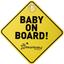 Знак DreamBaby Baby On Board, желтый (F211) - миниатюра 1