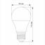 LED лампа TitanumA60 12W E27 4100K 220V (TLA6012274) - мініатюра 3